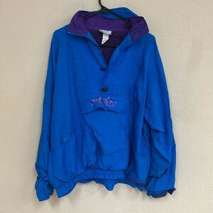 Adidas unisex Half Zip Track Windbreaker jacket oversized size M